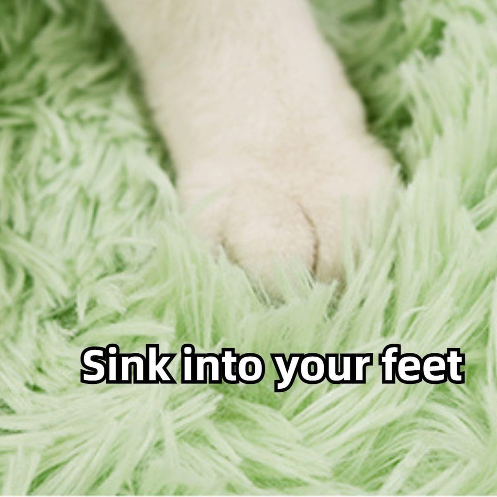 Dog Bed with Cover Cave, Orthopedic Dog Bed with Blanket, Pet Bed Cozy Cuddler Mat, Anti-Anxiety Calming Pad for Puppy Cat - Green - Size 24.07"L x 15.75"W x 3.54"Th
