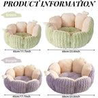 Cactus Cat Beds for Indoor Cute Cactus Fluffy Puppy Bed Squishmall Pet Bed with Removable & Washable Cushion Pillow Cat House Bed Warm Sleeping Bed for Cats Small Dogs - Green - Size 45cm