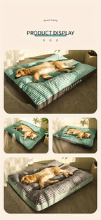 Warm Dog Bed Washable Pet Bed Non-Slip Dog Bed High Backrest Dog Bed Thick Dog - Gray - Size 23.6*18.5in