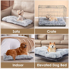 Fluffy Dog Crate Bed for Extra Large Dogs, Plush Faux Fur Pad, Calming Anti Anxiety XL Bed for Crate, Washable Soft Warm Dog Mat with Non-Slip Bottom - Camel - Size 29.5"L x 20"W