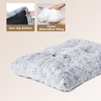Fluffy Dog Crate Bed for Extra Large Dogs, Plush Faux Fur Pad, Calming Anti Anxiety XL Bed for Crate, Washable Soft Warm Dog Mat with Non-Slip Bottom - Camel - Size 41.3"L x 27.5"W