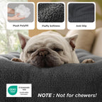 Washable Dog Bed for Crate, Giant Comfort Fluffy Plush Pet Pillow Bed Kennel Pad with Non-Slip Bottom, Machine Washable Pet Sleeping Mat for Jumbo - Gray - Size 47"L x 29"W x 3"Th