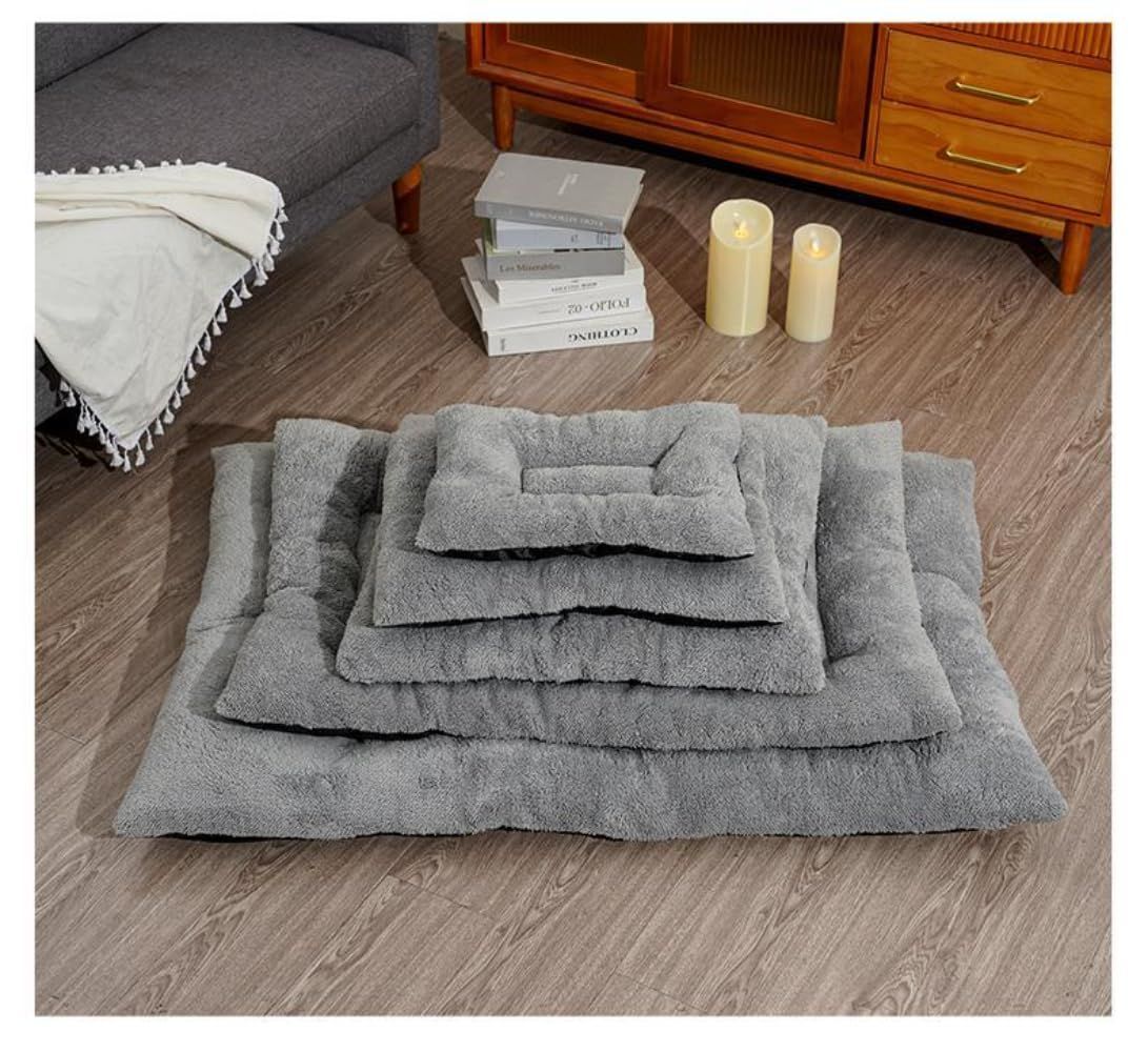 Pet Bed Mat Soft Fleece Pet Bed Dog And Cat Cushion Quilted Pet Bed - Gray - Size 30cm*45cm