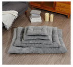 Pet Bed Mat Soft Fleece Pet Bed Dog And Cat Cushion Quilted Pet Bed - Gray - Size 40cm*55cm