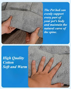 Pet Bed Mat Soft Fleece Pet Bed Dog And Cat Cushion Quilted Pet Bed - Gray - Size 55cm*65cm