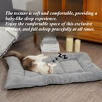 Pet Bed Mat Soft Fleece Pet Bed Dog And Cat Cushion Quilted Pet Bed - Gray - Size 65cm*95cm