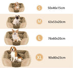 Dog Bed for Small Medium Dogs, Cat Bed for Indoor Cats. Washable Orthopedic Dog Bed. Removable Sleeping Mat, Durable Pet Bed with Anti-Slip Bottom - Camel - Size 50cmx46cm