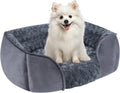 Dog Bed for Small Medium Dogs, Cat Bed for Indoor Cats. Washable Orthopedic Dog Bed. Removable Sleeping Mat, Durable Pet Bed with Anti-Slip Bottom - Dark Gray - Size 50cmx46cm
