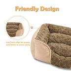 Dog Bed for Small Medium Dogs, Cat Bed for Indoor Cats. Washable Orthopedic Dog Bed. Removable Sleeping Mat, Durable Pet Bed with Anti-Slip Bottom - Dark Gray - Size 90cm*80cm