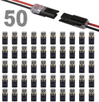 50PCS Push-in Wire Connector D1 D2 D3 Terminal Blocks, No Soldering Needed - Black -  D1