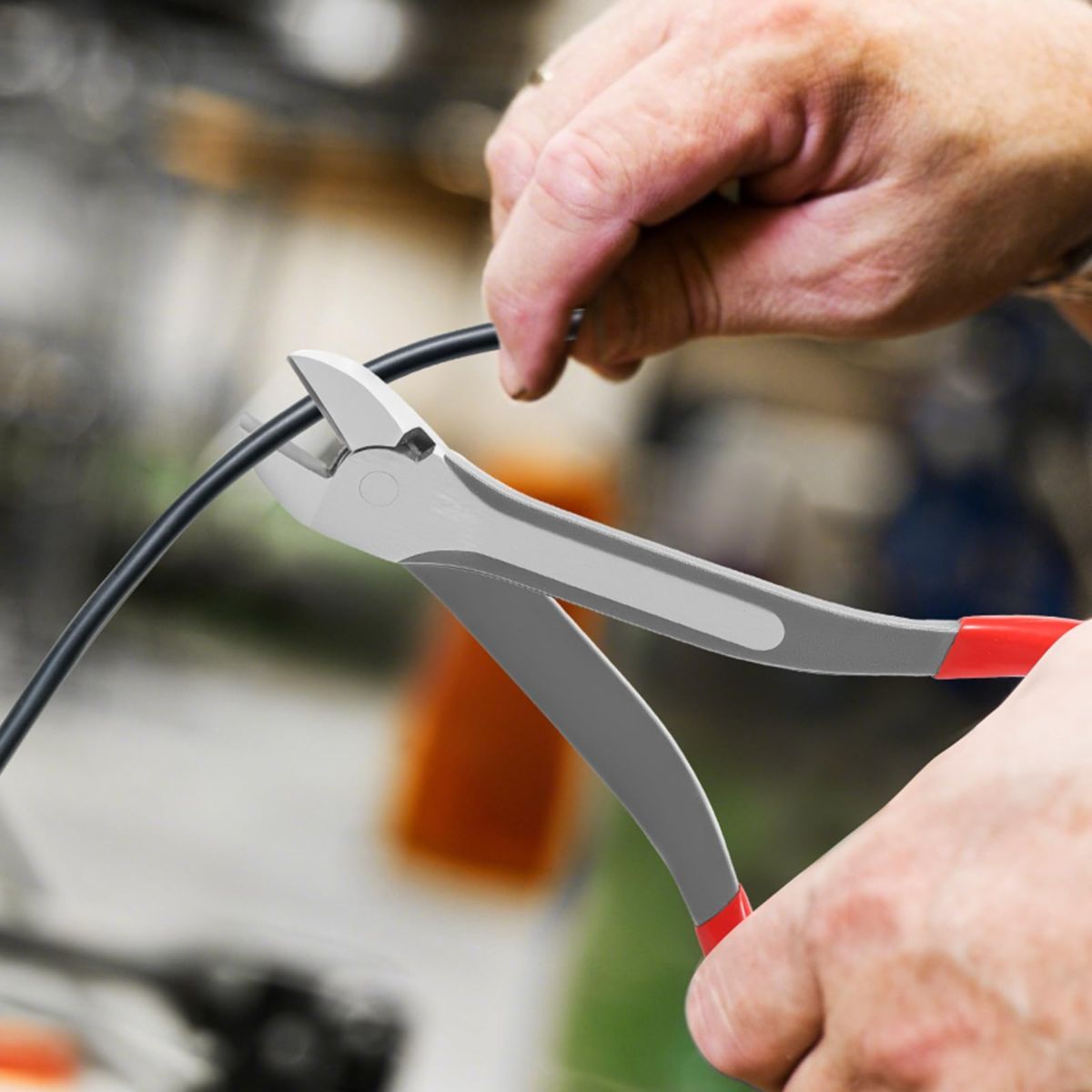 11 inch Diagonal Cutting Pliers - Chromium Vanadium Steel Heavy Duty Side Pliers, High Leverage Wire Cutter for Wires, Cables, Steel Wires and Zippers