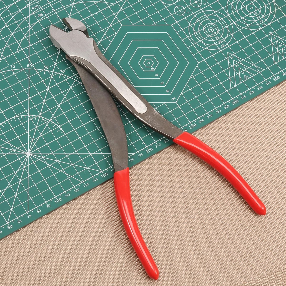 11 inch Diagonal Cutting Pliers - Chromium Vanadium Steel Heavy Duty Side Pliers, High Leverage Wire Cutter for Wires, Cables, Steel Wires and Zippers