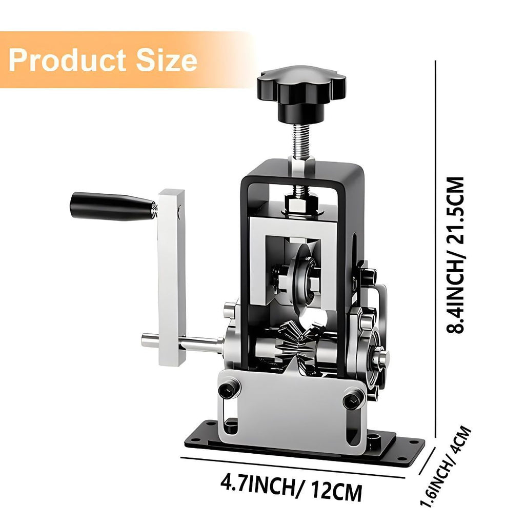 Manual Wire Stripping Machine, 0.06"-1" Wire Gauge Copper Wire Stripper, Drill Powered & Hand Crank Dual-Drive Cable Stripping Tool with Tungsten Blade, Wire Peeler for Scrap Copper Recycling