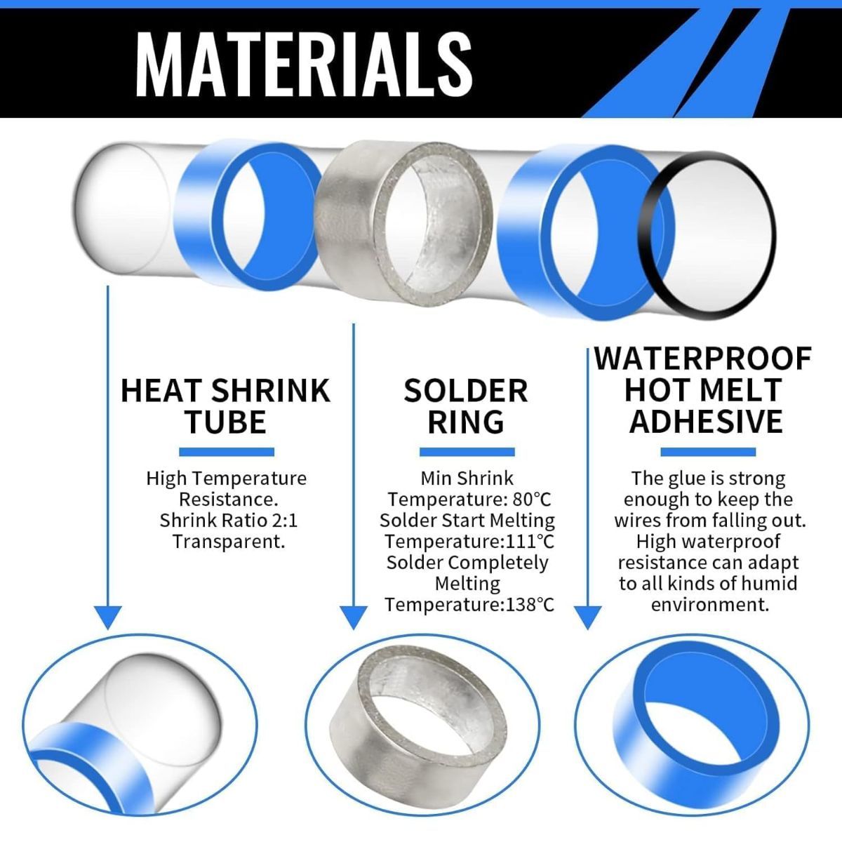400-Piece Solder Seal Wire Connectors with Heat Shrink Butt Connectors