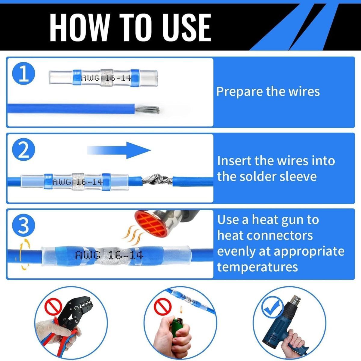 400-Piece Solder Seal Wire Connectors with Heat Shrink Butt Connectors
