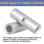 420PCS Non-Insulated Butt Connectors Kit - 6 Sizes BN0.5 to BN8