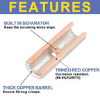 420PCS Non-Insulated Butt Connectors Kit - 6 Sizes BN0.5 to BN8