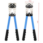 240pcs SC Open-Mouth Bare Copper Terminals + HS-50B Crimping Pliers Set - Gold - SC Inspection Hole Copper Lug