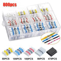 Waterproof Solder Ring Heat Shrink Middle Connector Solder Terminal Electrical - Multi - Size 800Pcs