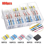 Waterproof Solder Ring Heat Shrink Middle Connector Solder Terminal Electrical - Multi - Size 800Pcs