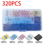 Solder Ring Wire Connectors Heat Shrink Butt Terminals Electrical Connector Kit - Multi - Size 320Pcs