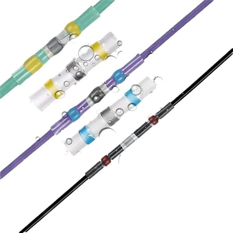 Solder Ring Wire Connectors Heat Shrink Butt Terminals Electrical Connector Kit - Multi - Size 400Pcs