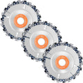 3 Pieces 5/8 Inch Wood Carving Chain Disc, 22 Teeth Angle Grinder Wood Cutting Chainsaw Wheel Disc Removal Stump for 4-1/2 Inch Angle, Inner Diameter Chainsaw
