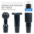 woodworking carving and polishing set, angle grinder accessories, wood carving tools, wood grinding balls, durable woodworking tools - Black - Size 10mm