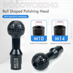 woodworking carving and polishing set, angle grinder accessories, wood carving tools, wood grinding balls, durable woodworking tools - Black - Size 10mm