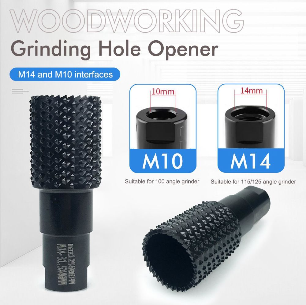 woodworking carving and polishing set, angle grinder accessories, wood carving tools, wood grinding balls, durable woodworking tools - Black - Size 10mm