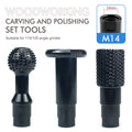 woodworking carving and polishing set, angle grinder accessories, wood carving tools, wood grinding balls, durable woodworking tools - Black - Size 14mm