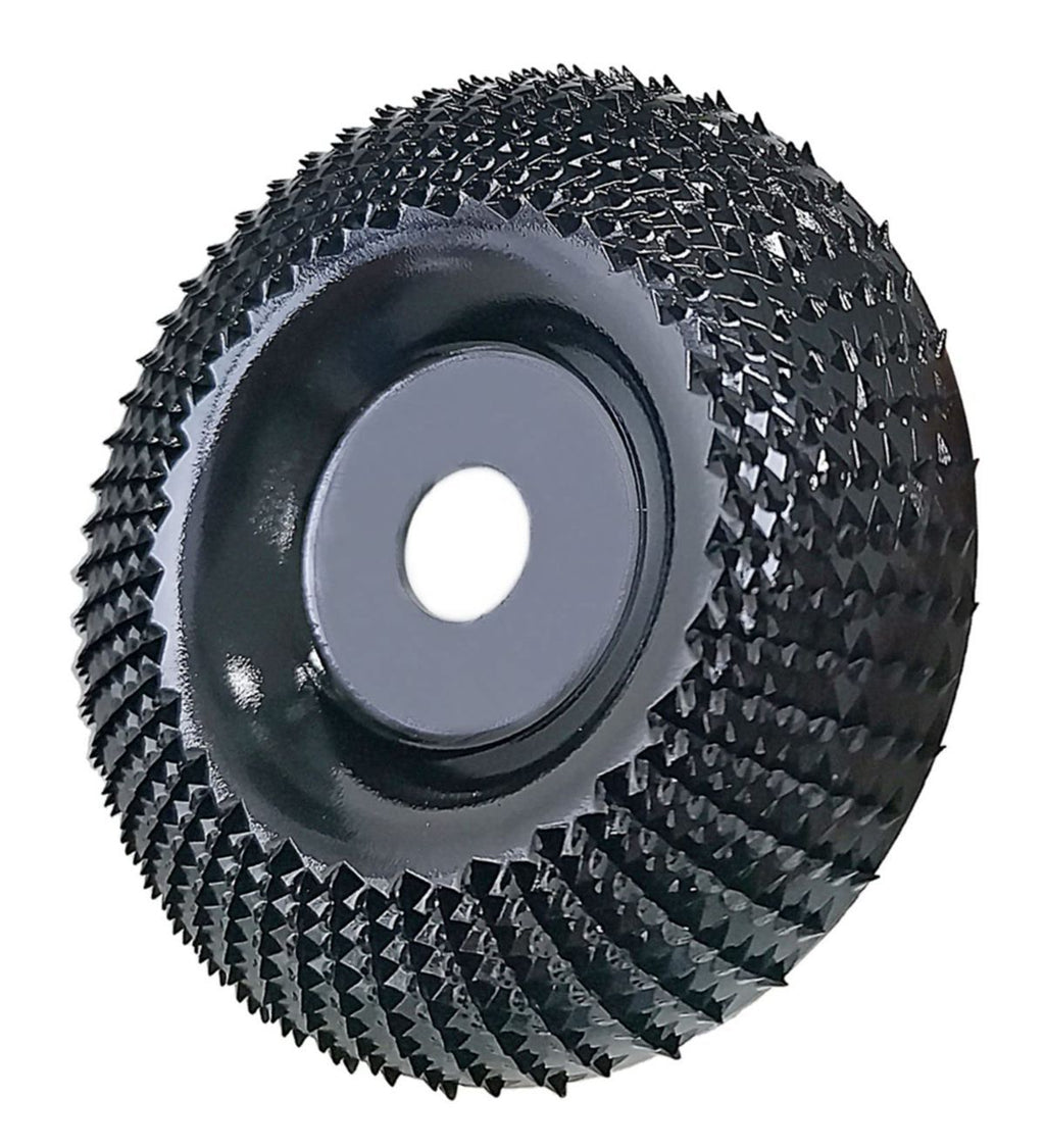 Wood Carving Disc Grinder Wheel Disc 4 Inch Wood Shaping Wheel Wood Grinding Shaping Disc for Angle Grinders with 5/8” Arbor - Black - Size 1PCS