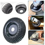 Wood Carving Disc Grinder Wheel Disc 4 Inch Wood Shaping Wheel Wood Grinding Shaping Disc for Angle Grinders with 5/8” Arbor - Black - Size 2PCS