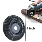 Wood Carving Disc Grinder Wheel Disc 4 Inch Wood Shaping Wheel Wood Grinding Shaping Disc for Angle Grinders with 5/8” Arbor - Black - Size 2PCS