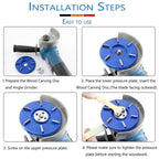 Stump Remover Angle Grinder Wood Carving Disc 6 Teeth Chainsaw Mill Cutter Woodworking Blade Tools Wood Turbo Carving Disc Wood Grinding Shaping Disc Grinder Disc Arc Blade - Blue -  Inner diameter 16mm