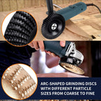 5PCS Angle Grinder Wood Carving Disc Set, Polishing Wheel Pad Sanding Disc for Wood, Stump Grinder Tool Grinding Shaping Disk, Cutting Wheel for 4 1/2 Angle Grinder Attachments Rotary Tool