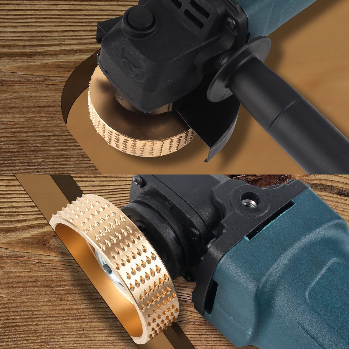 5PCS Angle Grinder Wood Carving Disc Set, Polishing Wheel Pad Sanding Disc for Wood, Stump Grinder Tool Grinding Shaping Disk, Cutting Wheel for 4 1/2 Angle Grinder Attachments Rotary Tool