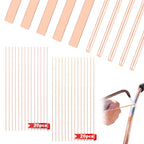 40Pcs 15% Silver Brazing Rods, Silver Solder Phos Copper Brazing Alloys Flat and Round Welding Rods for Air Conditioning Refrigerator Cold Storage HVAC Units (BCuP-2 20Pcs, BCuP-5 20Pcs)