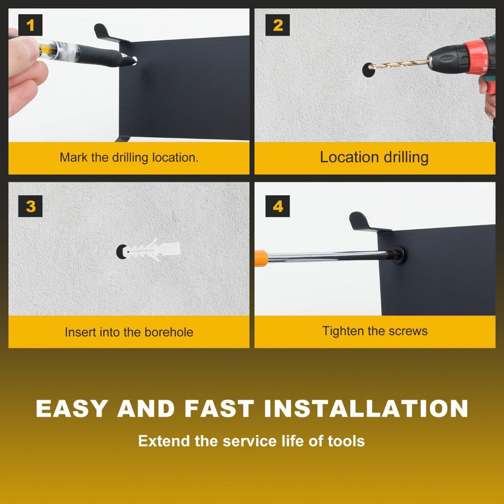 Angle Grinder Holder, Carbon Steel Angle Grinder Stand, Tool Holder Wall Mount, Efficient Angle Grinder Bracket, Versatile Angle Grinder Rack for Angle Grinder Tools Flap Cutting Discs