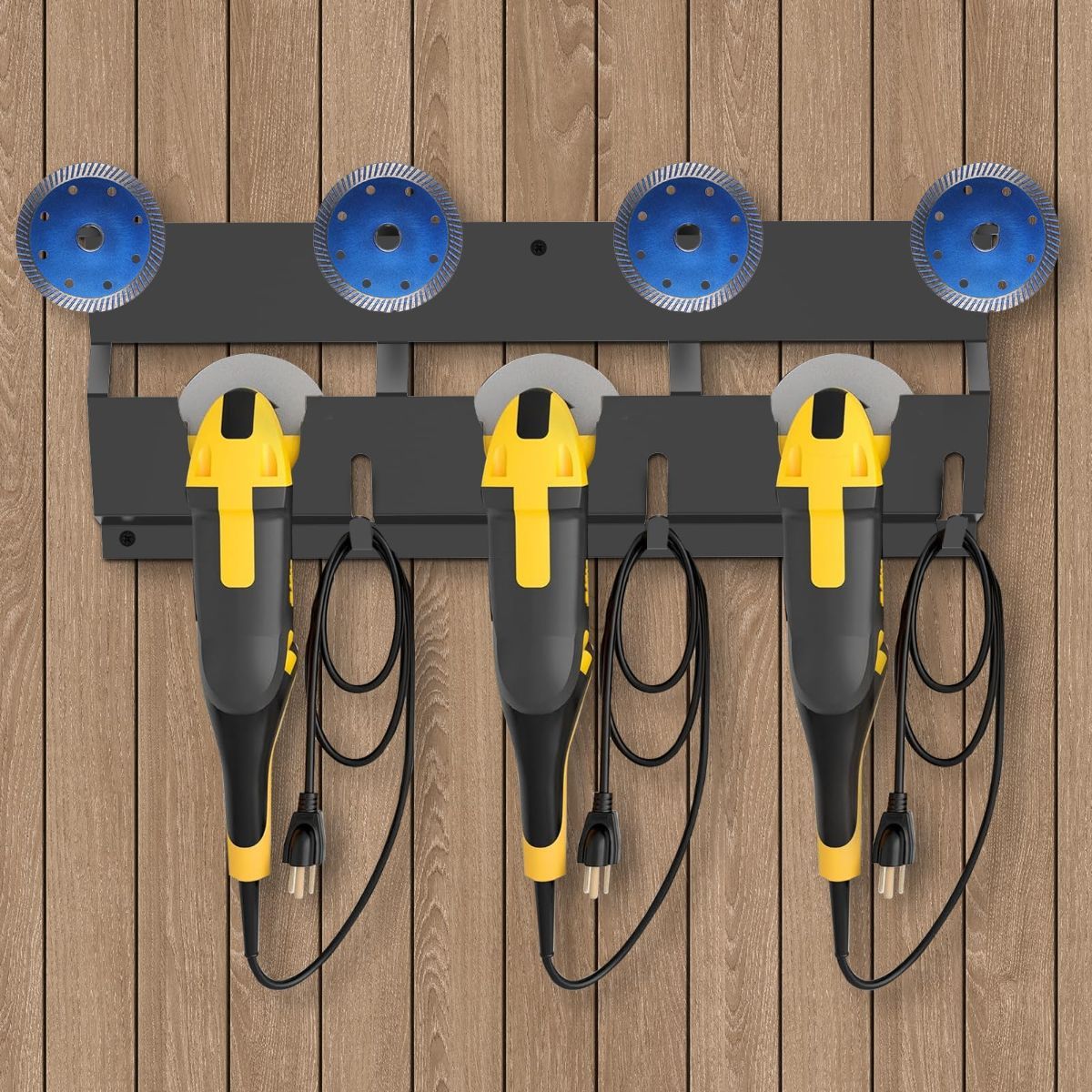 Angle Grinder Holder, Carbon Steel Angle Grinder Stand, Tool Holder Wall Mount, Efficient Angle Grinder Bracket, Versatile Angle Grinder Rack for Angle Grinder Tools Flap Cutting Discs