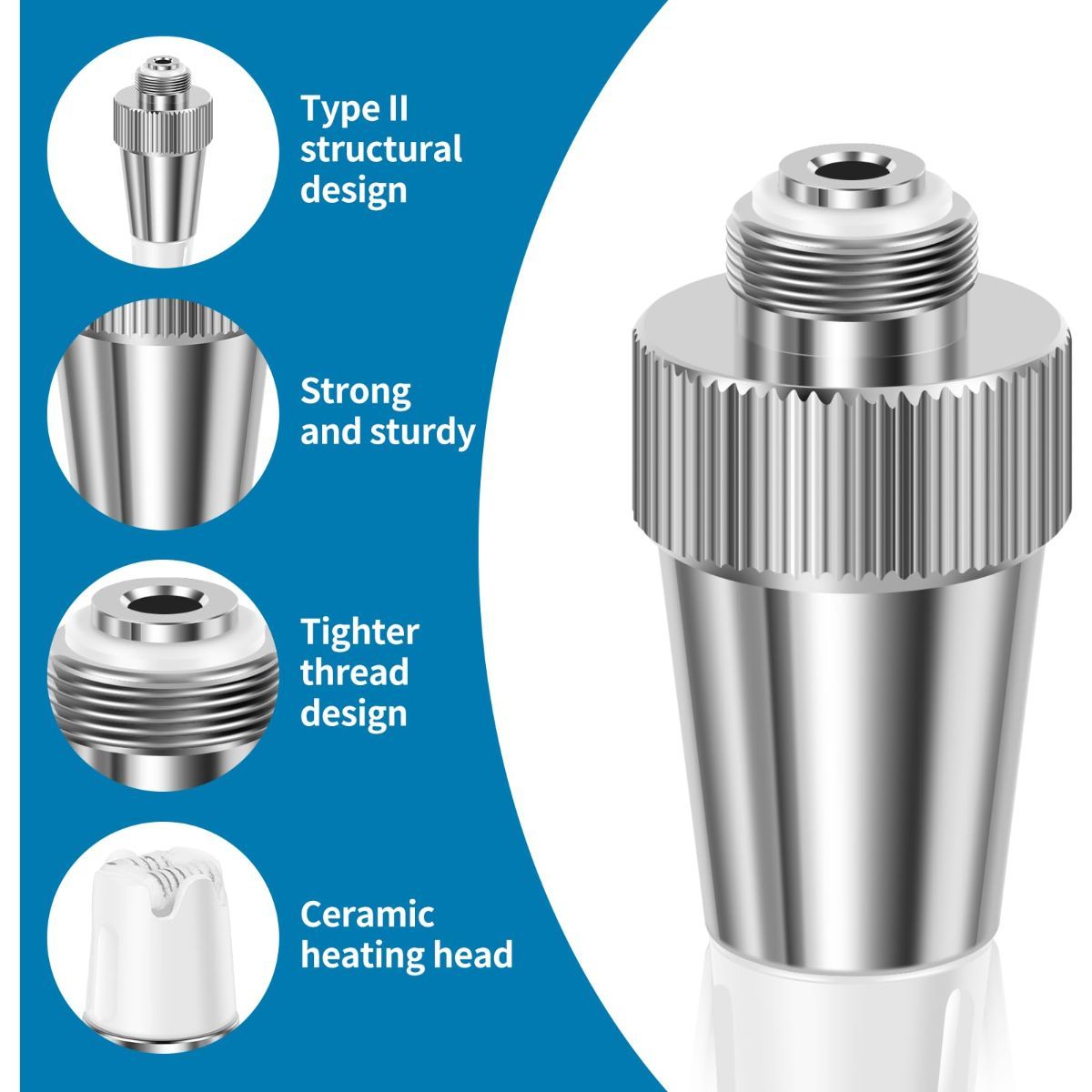 5 PCS Lohkak Seahorse Tips II - Soldering Iron Replacement Tips for Pen Pro Plus, Soldering Iron Welding Replacement Parts for Welding and Crafting (II/2.0)