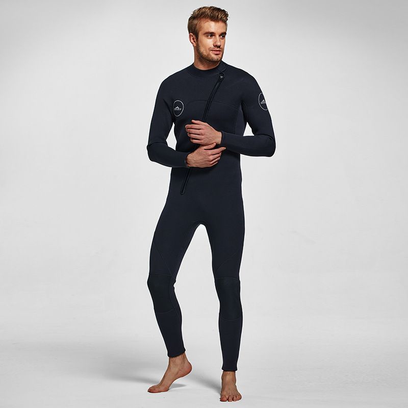 3MM Men's Full Wetsuit – 4-Way Stretch, UPF 50+, Thermal & Scratch Resistant for Diving & Surfing - Gray - Size XL