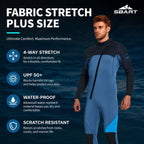 3MM Men's Full Wetsuit – 4-Way Stretch, UPF 50+, Thermal & Scratch Resistant for Diving & Surfing - Purple - Size M