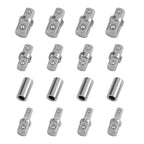 16Pcs 1/2",1/4" and 3/8" Square Drive Adapters, Double-Head External Square Internal Hexagonal Connector