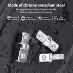 16Pcs 1/2",1/4" and 3/8" Square Drive Adapters, Double-Head External Square Internal Hexagonal Connector