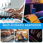 100 PCS Blue Mechanical Keyboard Switches Clickers with Upgraded 4-Claw Switch Puller & Brush, Dustproof Clicky Tactile Switches for Gaming Keyboards, 3D Prints