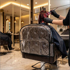 3Pcs Salon Chair Cover, PVC Clear Chair Back Covers, Waterproof Salon Chair Covers Protectors, Soft Salon Chair Back Cover, Fits Most Standard Salon Chairs Office Chairs, 20"x 15.7"x 4.7" - Black - Size 20in