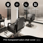 3Pcs Salon Chair Cover, PVC Clear Chair Back Covers, Waterproof Salon Chair Covers Protectors, Soft Salon Chair Back Cover, Fits Most Standard Salon Chairs Office Chairs, 20"x 15.7"x 4.7" - Black - Size 20in