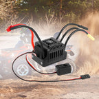 New Brushless Sensorless ESC, 60A Waterproof Dustproof Brushless Smart ESC, Sensorless Motor Combo, Multiple Protection Brushless ESC for 1/10 RC Car Truck Outdoor (T Plug)