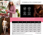 Cuddl Duds Womens Heavyweight Cold Weather Fleece Lined Thermal Set – Long Sleeve Top & Leggings - Winter Lounge Sets - White - Size S